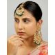 Artisan Made Kundan Chandelier Earrings With Matching Maang Tikka